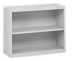 Tennsco - 2 Shelf, 28" High x 34-1/2" Wide Bookcase - 13-1/2" Deep, Steel, Putty - All Tool & Supply