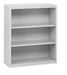 Tennsco - 3 Shelf, 40" High x 34-1/2" Wide Bookcase - 13-1/2" Deep, Steel, Putty - All Tool & Supply