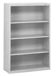 Tennsco - 4 Shelf, 52" High x 34-1/2" Wide Bookcase - 13-1/2" Deep, Steel, Putty - All Tool & Supply