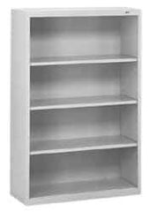 Tennsco - 4 Shelf, 52" High x 34-1/2" Wide Bookcase - 13-1/2" Deep, Steel, Putty - All Tool & Supply