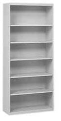 Tennsco - 6 Shelf, 78" High x 34-1/2" Wide Bookcase - 13-1/2" Deep, Steel, Putty - All Tool & Supply