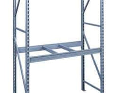 Tennsco - 10,000 Lb Capacity Bulk Storage Welded Rack End - 1-3/4" Wide x 72" High x 24" Deep x 1-3/4" Thick, Medium Gray - All Tool & Supply