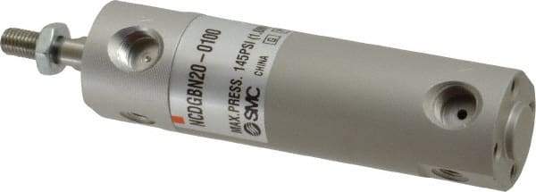 SMC PNEUMATICS - 3/4" Bore Double Acting Air Cylinder - 1/8 Port, 1/4-28 Rod Thread, 140 Max psi, 40 to 140°F - All Tool & Supply