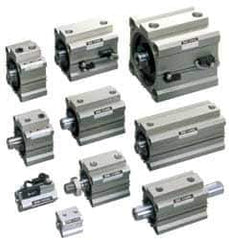 SMC PNEUMATICS - 1-15/16" Stroke x 4" Bore Double Acting Air Cylinder - 3/8 Port, 3/4-16 Rod Thread, 145 Max psi, 15 to 160°F - All Tool & Supply