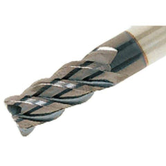 Iscar - 12mm, 4 Flute, Single End, Solid Carbide, 0.5mm Corner Radius End Mill - 83mm OAL, 45° Helix, Right Hand Flute, 25mm LOC, Right Hand Cut - All Tool & Supply