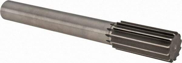 Made in USA - 1-7/8" High Speed Steel 12 Flute Chucking Reamer - Straight Flute, 1-1/2" Straight Shank, 4" Flute Length, 14" OAL - All Tool & Supply