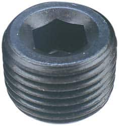 Made in USA - 1-1/4-11-1/2, 1-1/4" OAL, Alloy Steel Socket Pressure Plug - All Tool & Supply