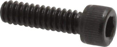 Value Collection - #6-32 UNC Hex Socket Drive, Socket Cap Screw - Alloy Steel, Black Oxide Finish, Fully Threaded, 1/2" Length Under Head - All Tool & Supply