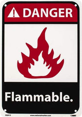 NMC - Danger - Flammable, Plastic Fire Sign - 7" Wide x 10" High - All Tool & Supply