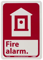 NMC - Fire Alarm, Plastic Fire Sign - 7" Wide x 10" High - All Tool & Supply