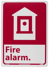 NMC - Fire Alarm, Plastic Fire Sign - 10" Wide x 14" High - All Tool & Supply