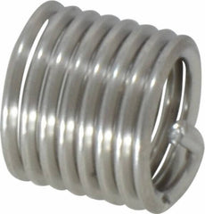 Recoil - M8x1.25 Metric Coarse, 12mm OAL, Free Running Helical Insert - 7-3/8 Free Coils, Tanged, Stainless Steel, Bright Finish, 1-1/2D Insert Length - All Tool & Supply