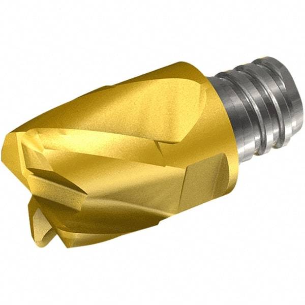 Iscar - MM EC Grade IC908 Carbide End Milling Tip Insert - TiAlN Finish, 4 Flutes, 16mm Cutting Diam, 12mm Depth of Cut, 20.5mm Extension, 0.059" Cnr Rad, 30° Helix - All Tool & Supply