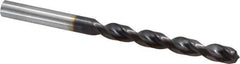 Guhring - 0.3465" 130° Powdered Metal Jobber Drill - FIREX Finish, Right Hand Cut, Parabolic Flute, Straight Shank, 4-29/32" OAL, Cone Relief Point - All Tool & Supply