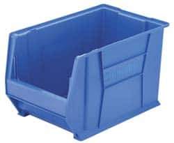 Akro-Mils - 200 Lb. Load Capacity, 20" Deep, Blue Polymer Hopper Stacking Bin - 8" High x 12-3/8" Wide x 20" Long - All Tool & Supply