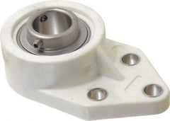 Value Collection - 1" ID, 1-3/8" OAL x 4-9/16" OAH 3 Bolt Flange Mounted Bearing - 1,764 Lb Static Cap, 3,147 Lb Dyn Cap, 1-5/8" Btw Mnt Hole Ctrs, Stainless Steel - All Tool & Supply