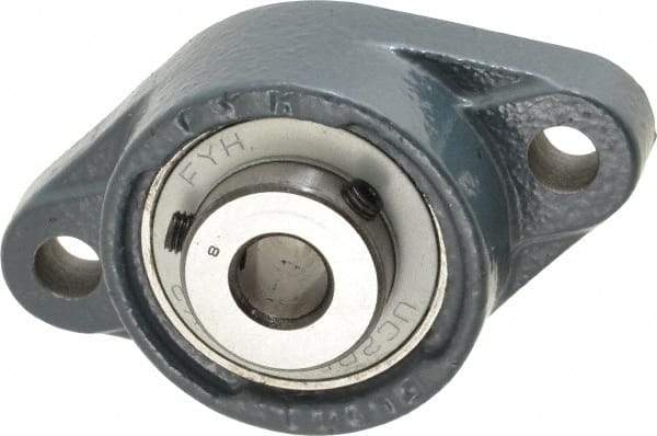 Value Collection - 1/2" ID, 2-7/32" OAW x 3-7/8" OAL x 2-7/32" OAH 2-Bolt High Temperature Flange Bearing - 1,650 Lb Static Cap, 2,830 Lb Dyn Cap, 3" Btw Mnt Hole Ctrs, 19/32" Base-to-Ctr Ht, Cast Iron - All Tool & Supply