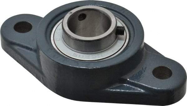 Value Collection - 1" ID, 2-11/16" OAW x 5-1/8" OAL x 2-11/16" OAH 2-Bolt High Temperature Flange Bearing - 1,740 Lb Static Cap, 3,100 Lb Dyn Cap, 3.891" Btw Mnt Hole Ctrs, 5/8" Base-to-Ctr Ht, Cast Iron - All Tool & Supply