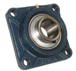 Value Collection - 2-3/16" ID, 6-3/8" OAW x 6-3/8" OAL x 6-3/8" OAH 4-Bolt High Temperature Flange Bearing - 6,470 Lb Static Cap, 9,550 Lb Dyn Cap, 5-1/8" Btw Mnt Hole Ctrs, 63/64" Base-to-Ctr Ht, Cast Iron - All Tool & Supply