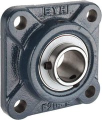 Value Collection - 1" ID, 3-3/4" OAW x 3-3/4" OAL x 3-3/4" OAH 4-Bolt High Temperature Flange Bearing - 1,740 Lb Static Cap, 3,100 Lb Dyn Cap, 2-3/4" Btw Mnt Hole Ctrs, 5/8" Base-to-Ctr Ht, Cast Iron - All Tool & Supply