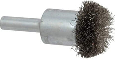 Anderson - 1" Brush Diam, Crimped, Flared End Brush - 1/4" Diam Shank, 25,000 Max RPM - All Tool & Supply