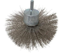 Anderson - 4" Brush Diam, Crimped, Flared End Brush - 1/4" Diam Shank, 15,000 Max RPM - All Tool & Supply