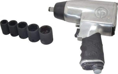 Chicago Pneumatic - 1/2" Drive, 8,400 RPM, 200 Ft/Lb Torque Impact Wrench Set - Pistol Grip Handle, 1,020 IPM, 12 CFM, 90 psi, 1/4" NPTF Inlet - All Tool & Supply