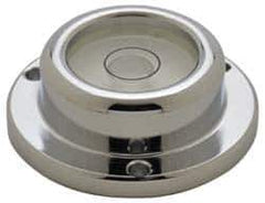 Geier & Bluhm, Inc. - 1-7/16 Inch Base Diameter x 0.52 Inch Overall Height, 1 Circle, Brass Bull's Eye Circular Level - 0.315 Inch Vial Diameter, 3/4 Inch Inner Diameter, 0.12 Inch Mounting Hole Diameter, 0.1 Inch Sensitivity, -40 to 165°F - All Tool & Supply