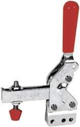 De-Sta-Co - 600 Lb Holding Capacity, Vertical Handle, Manual Hold Down Toggle Clamp - 66° Handle Movement, 75° Bar Opening, U-Bar, Straight Base, Electro-Plated Zinc, Carbon Steel - All Tool & Supply