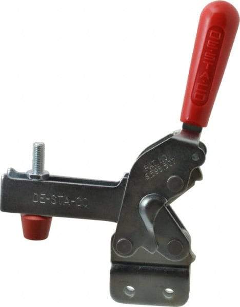 De-Sta-Co - 1,400 Lb Holding Capacity, Vertical Handle, Manual Hold Down Toggle Clamp - 66° Handle Movement, 78° Bar Opening, U-Bar, Straight Base, Electro-Plated Zinc, Carbon Steel - All Tool & Supply