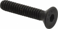 Value Collection - #10-24 UNC Hex Socket Drive, 82° Flat Screw - Alloy Steel, Black Oxide Finish, Fully Threaded, 1" OAL - All Tool & Supply