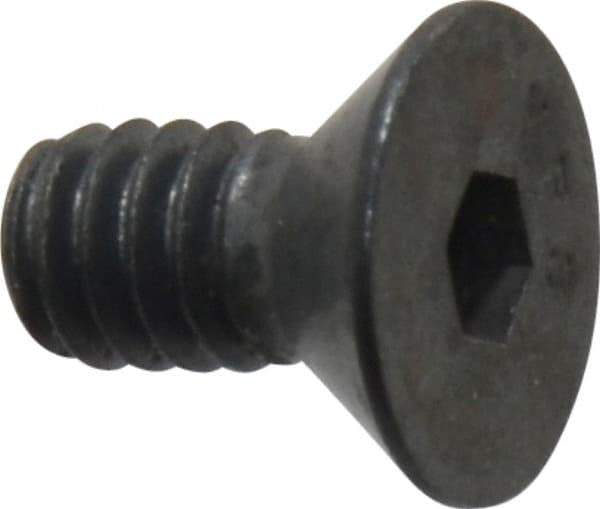 Value Collection - 1/4-20 UNC Hex Socket Drive, 82° Flat Screw - Alloy Steel, Black Oxide Finish, Fully Threaded, 1/2" OAL - All Tool & Supply