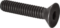 Value Collection - 1/4-20 UNC Hex Socket Drive, 82° Flat Screw - Alloy Steel, Black Oxide Finish, Fully Threaded, 1-1/4" OAL - All Tool & Supply