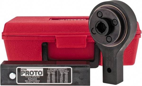 Proto - 3/4" Output Drive, 750 Ft/Lb Max Output, Single Stage Torque Wrench Multiplier - 3.3:1 Gear Ratio, 3.33:1 Effective Multiplier Ratio, 3.1" Head Thickness - All Tool & Supply