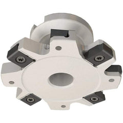 Iscar - Shell Mount A Connection, 3/8" Cutting Width, 0.88" Depth of Cut, 3" Cutter Diam, 3/4" Hole Diam, 8 Tooth Indexable Slotting Cutter - FDN-LN12 Toolholder, LNET Insert - All Tool & Supply