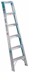 Made in USA - 8 Ft. High, Type IA Rating, Aluminum Shelf Ladder - All Tool & Supply