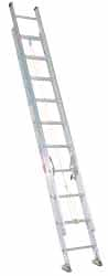 Made in USA - 40' High, Type II Rating, Aluminum Extension Ladder - All Tool & Supply