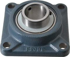 Value Collection - 1-1/2" ID, 5-1/8" OAW x 5-1/8" OAL x 5-1/8" OAH 4-Bolt High Temperature Flange Bearing - 4,000 Lb Static Cap, 6,400 Lb Dyn Cap, 4" Btw Mnt Hole Ctrs, 53/64" Base-to-Ctr Ht, Cast Iron - All Tool & Supply