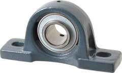 Value Collection - 1" ID, 2-25/32" OAW x 5-1/2" OAL x 2-25/32" OAH High Temperature Ball Bearing Pillow Block - 1,740 Lb Static Cap, 3,100 Lb Dyn Cap, 4-1/8" Btw Mnt Hole Ctrs, 1-7/16" Base-to-Ctr Ht, Cast Iron - All Tool & Supply