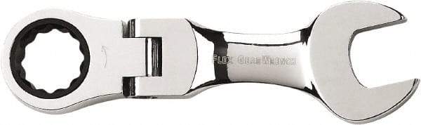 GearWrench - 11/16" 12 Point Flexhead Combination Wrench - Chrome Vanadium Steel, Full Polish Finish - All Tool & Supply