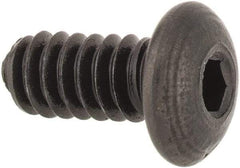 Value Collection - #4-40 UNC Hex Socket Drive, Button Screw - Alloy Steel, Black Oxide Finish, Fully Threaded, 1/4" Length Under Head - All Tool & Supply