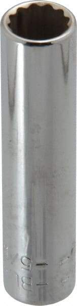 Blackhawk by Proto - 5/16", 1/4" Drive, Deep Hand Socket - 12 Points, 2" OAL, Chrome Finish - All Tool & Supply