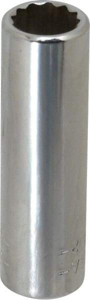 Blackhawk by Proto - 3/8", 1/4" Drive, Deep Hand Socket - 12 Points, 2" OAL, Chrome Finish - All Tool & Supply