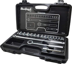 Blackhawk by Proto - 17 Piece 1/2" Drive Socket Set - 6 Points, 3/8" to 1-1/4" Range, Inch Measurement Standard - All Tool & Supply