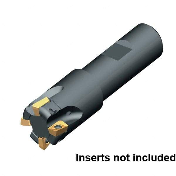 Kennametal - 3/8" Cut Diam, 1/2" Shank Diam, 3" OAL, Indexable Square Shoulder End Mill - Weldon Shank, 0° Lead Angle - All Tool & Supply