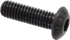 Value Collection - #10-32 UNF Hex Socket Drive, Button Screw - Alloy Steel, Black Oxide Finish, Fully Threaded, 5/8" Length Under Head - All Tool & Supply