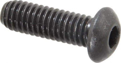 Value Collection - 5/16-18 UNC Hex Socket Drive, Button Screw - Alloy Steel, Black Oxide Finish, Fully Threaded, 1" Length Under Head - All Tool & Supply