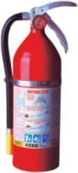 Kidde - 5 Lb, 3-A:40-B:C Rated, Dry Chemical Fire Extinguisher - 4-1/4" Diam x 15" High, 195 psi, 18' Discharge in 14 sec, Rechargeable, Steel Cylinder - All Tool & Supply