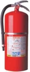 Kidde - 20 Lb, 6-A:120-B:C Rated, Dry Chemical Fire Extinguisher - 7-1/4" Diam x 21.6" High, 195 psi, 20' Discharge in 28 sec, Rechargeable, Steel Cylinder - All Tool & Supply