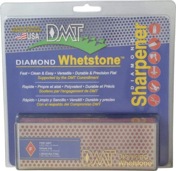 DMT - 6" Long x 2" Wide x 3/4" Thick, Diam ond Sharpening Stone - Rectangle, 600 Grit, Fine Grade - All Tool & Supply